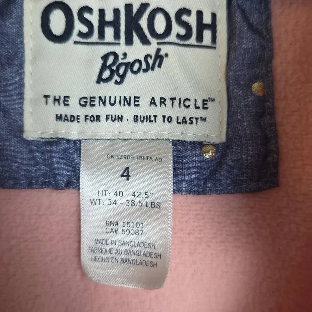 OshKosh Girls Polkadot Midweight Jacket Size‎ 4
